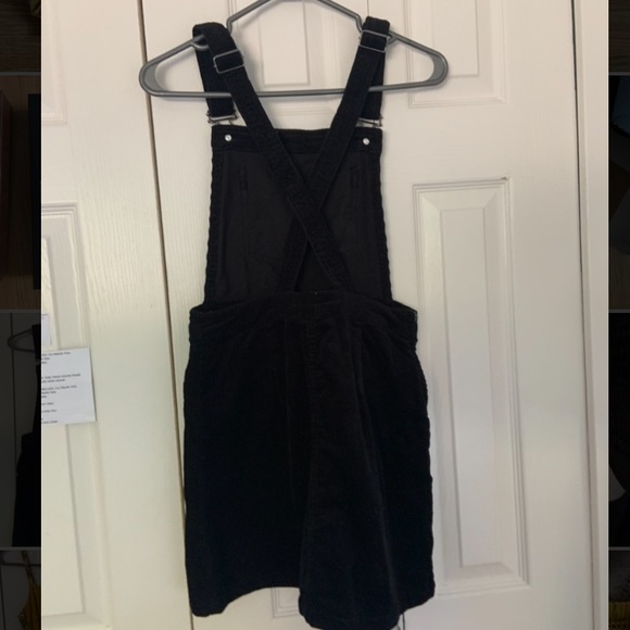 Black corduroy overalls (skirt) - Picture 2 of 4